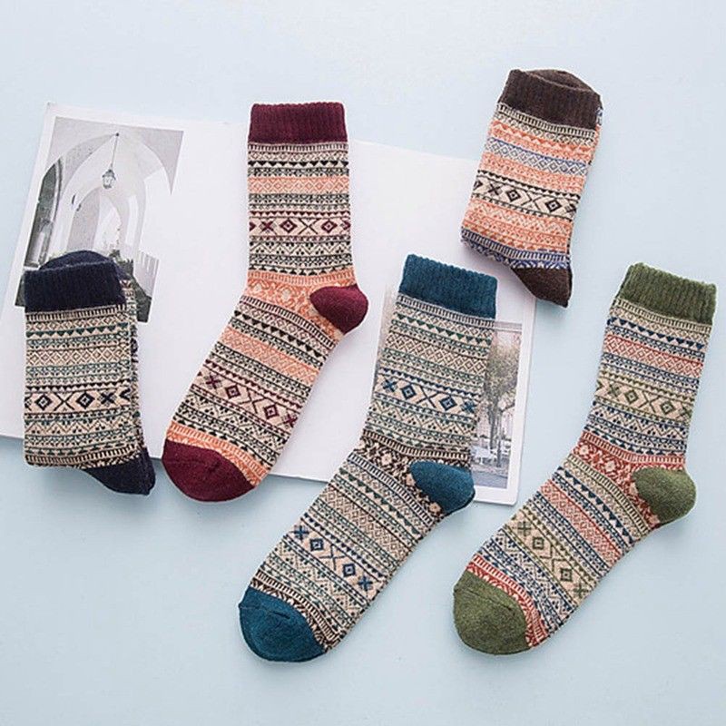 Lanfy1 Tất len dày ấm áp dành cho nam giới