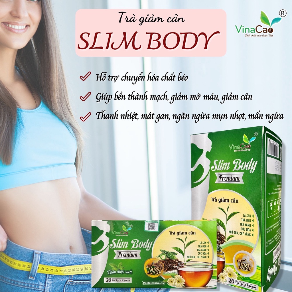 Trà giảm cân Slim Body Premium - Giảm cân, giảm mỡ máu, thanh nhiệt, mát gan