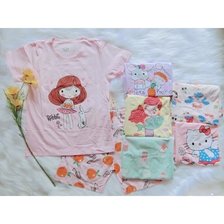 Đồ bộ xuất hàn cho bé gái chất thun cotton {25-36kg}, Bộ cộc tay xuất hàn cotton cho bé size đại 25-36kg