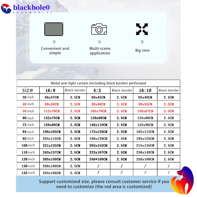 Màn Hình Máy Chiếu 1080p 16:9 Hd Bằng Kim Loại Chống Ánh Sáng Tiện Dụng