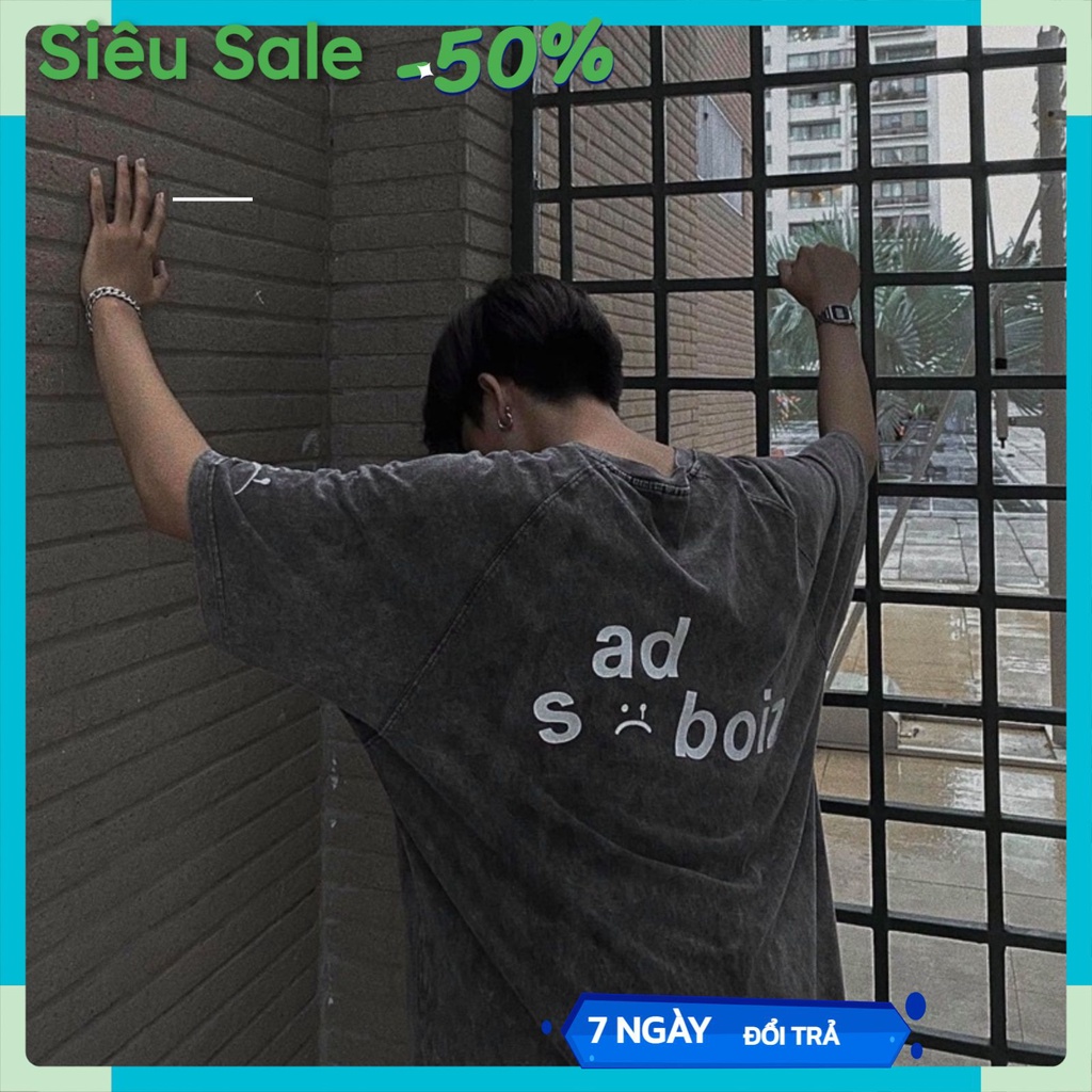 Áo phông form rộng tay lỡ nam nữ Sadboiz áo thun unisex form rộng tay lỡ nữ nam cổ tròn chất đẹp mẫu hot | BigBuy360 - bigbuy360.vn