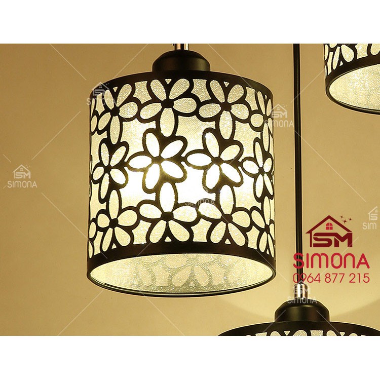 Bộ 03 Đèn thả hoa Văn DT 0156
