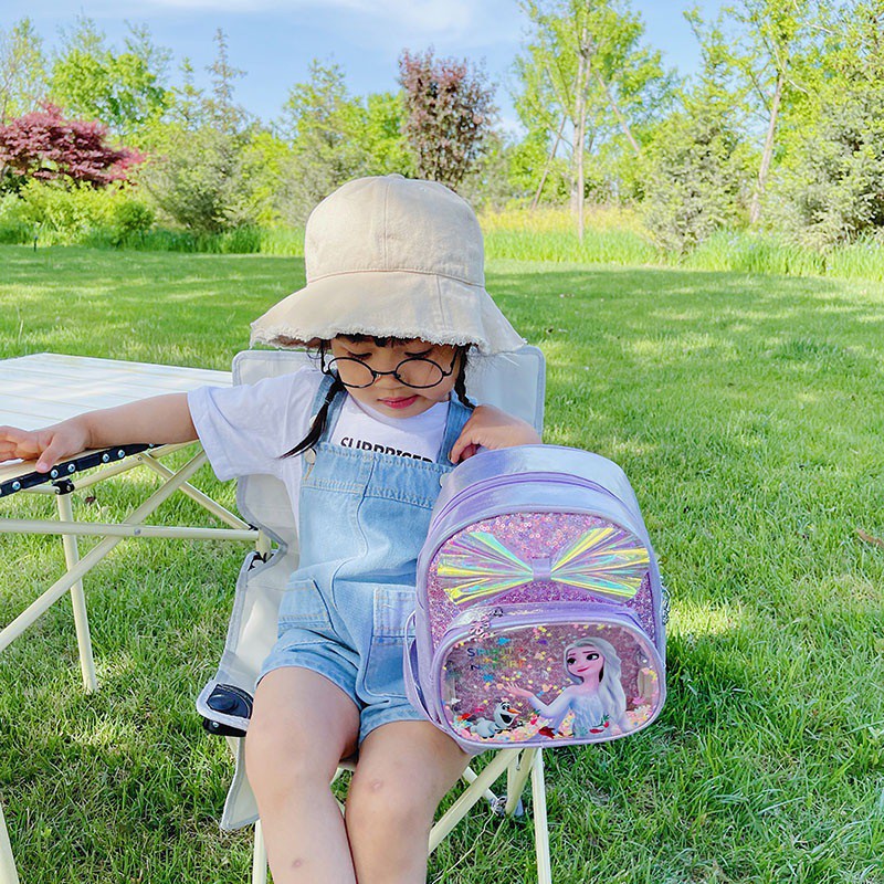 Balo đi học mini đính kim sa hình công chúa Aisha dễ thương cho bé gái