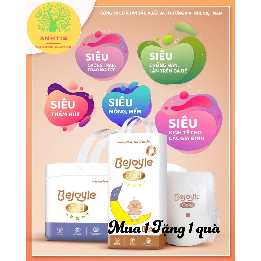 Bỉm Bejoyie gold dán/quần size S100/M100/l100/xl100/xxl100/3xl100