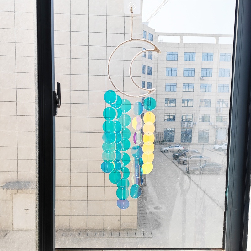 Phụ Kiện Treo Tường Trang Trí Hình Mặt Trăng Đính Kim Sa Lấp Lánh