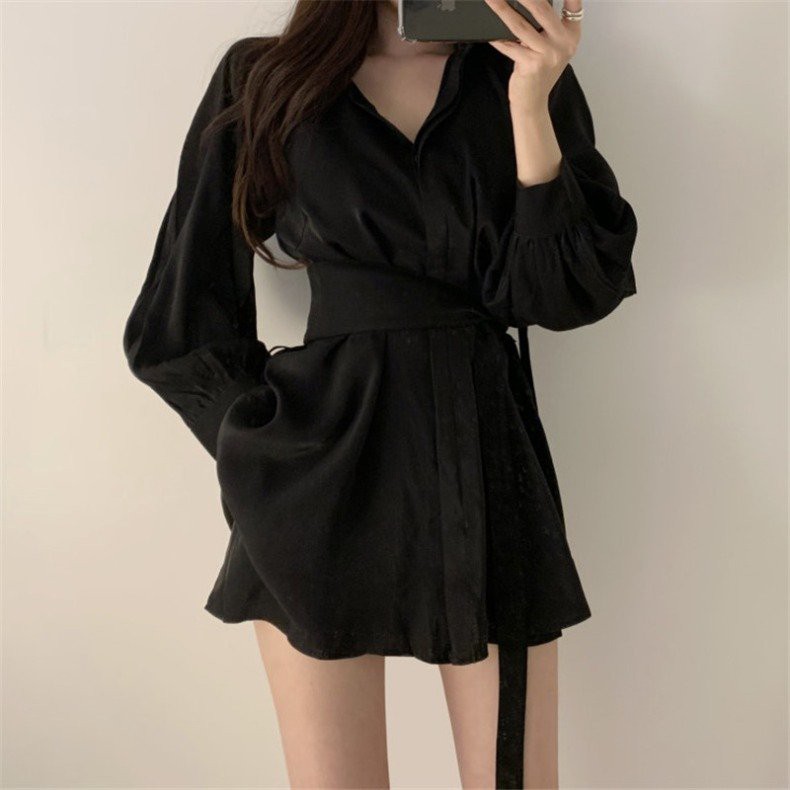 Set 3 món váy sơ mi dáng suông ulzzang + quần đùi kèm đai phối tay bồng nhẹ nhàng cá tính_xuongmaythuhien | BigBuy360 - bigbuy360.vn