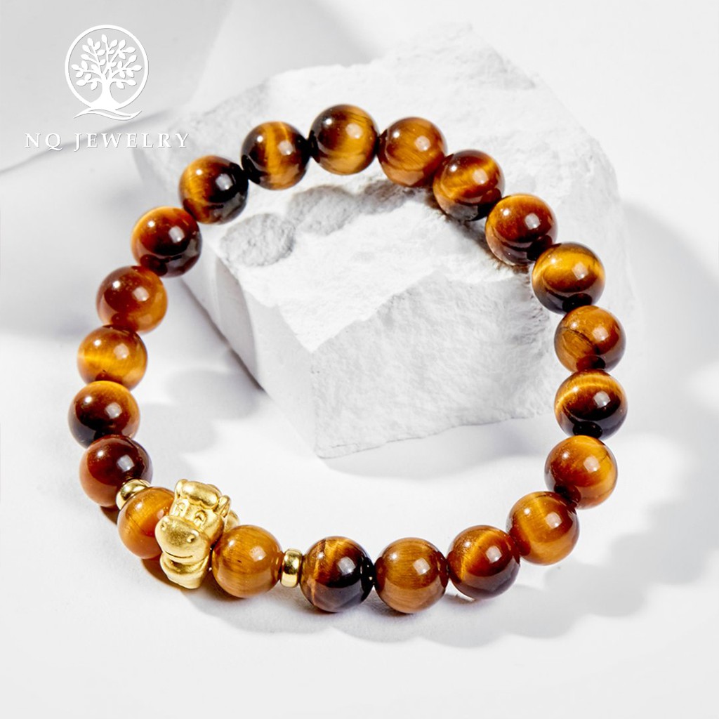 Vòng tay vàng nâu charm 12 con giáp - NQ Jewelry