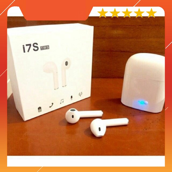 Bộ Tai Nghe Bluetooth I7s TWS Chất Lượng Cao nghe cả 2 bên tai dùng cho mọi điện thoại và máy tính bảng - màu ngẫu nhiên