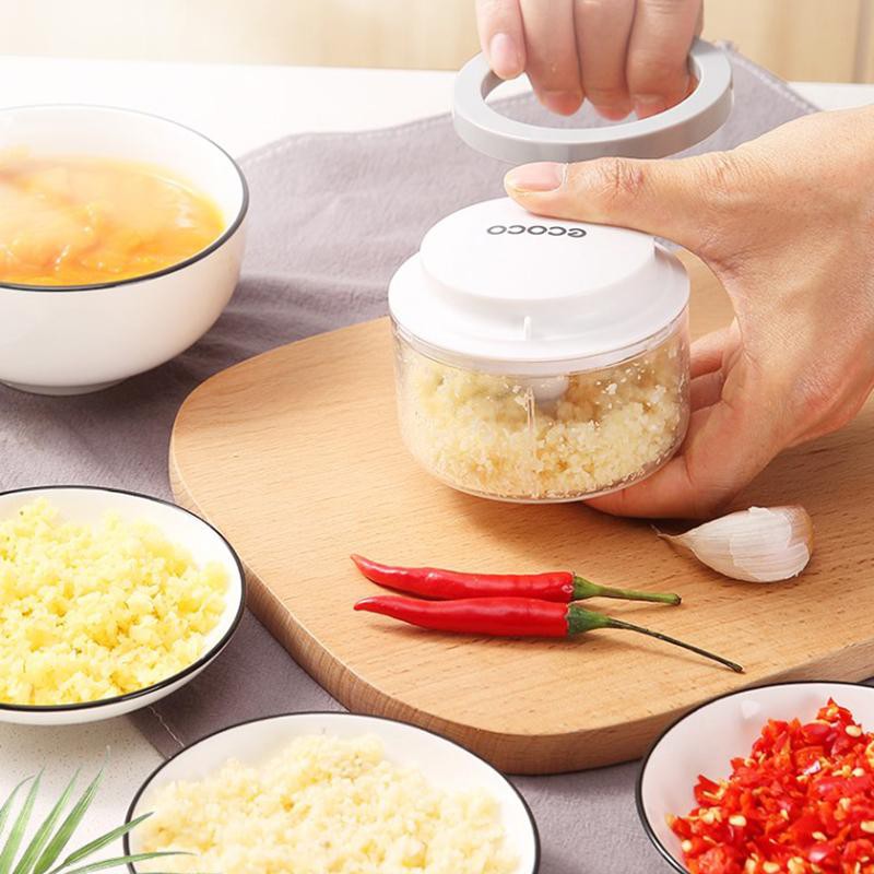 Máy xay tỏi ớt,Dụng cụ băm rau củ quả,Dụng cụ hỗ trợ nấu ăn ecoco 500ml