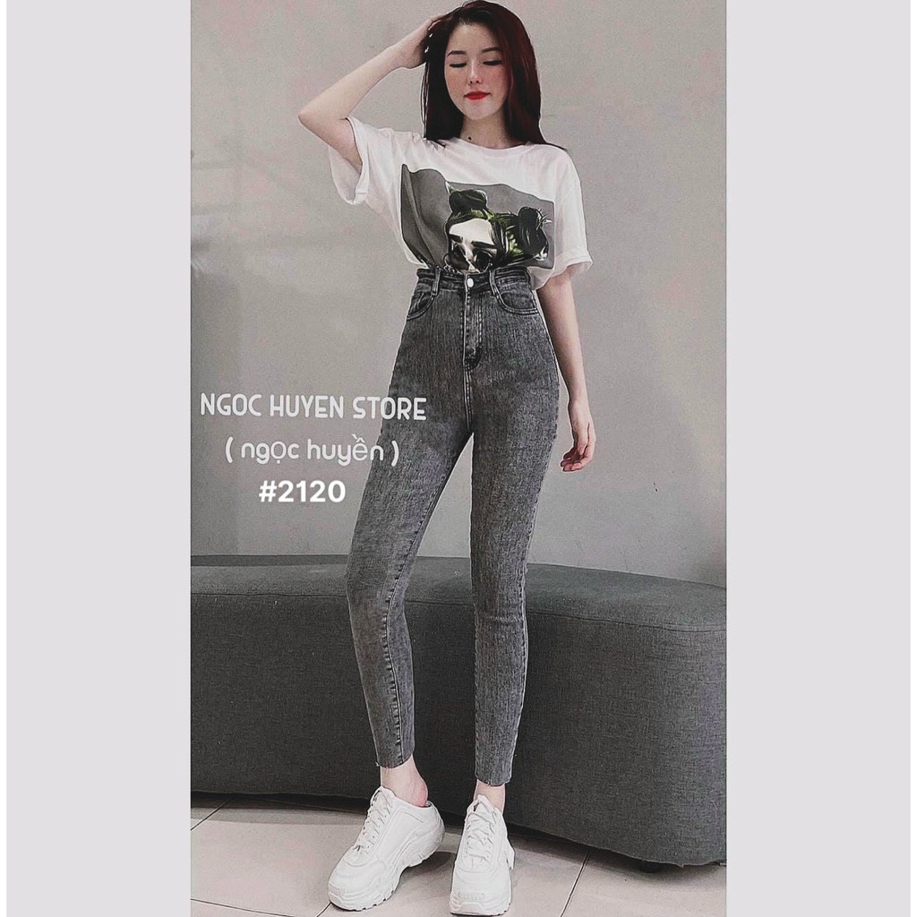 Quần jean nữ lưng cao siêu co giãn kiểu quần bò skinny cao cấp hàng VNXK thời trang bigsize 2KJean MS2120