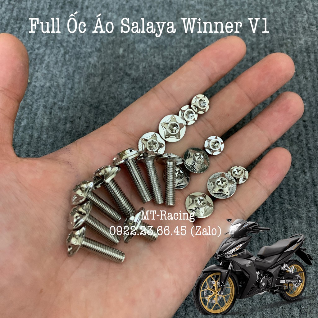 Full Ốc Áo Salaya Cho Winner V1 Chuẩn Inox 304 Sáng Lấp Lánh Không Gỉ Sét