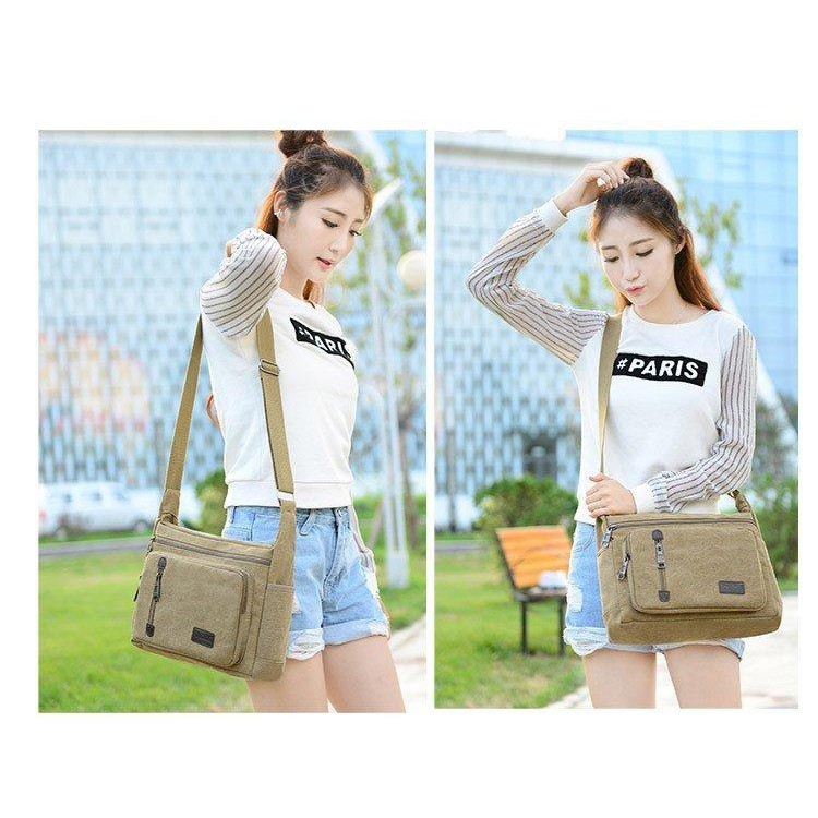 Túi đeo chéo vải bố thời trang 2001