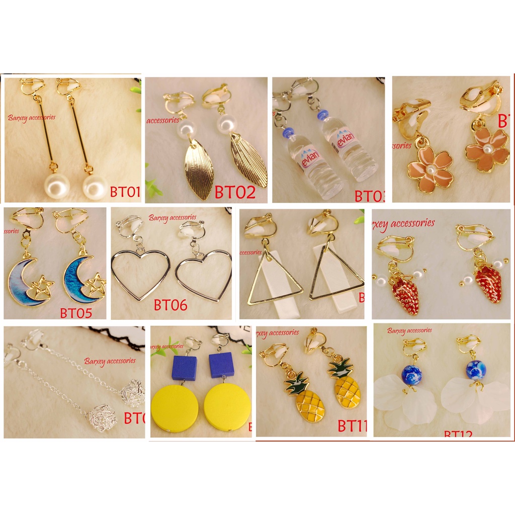 Bông tai kẹp không cần bấm lỗ - thảnh thật shop chụp