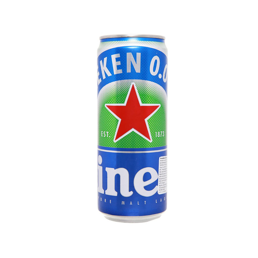 Bia Heineken không cồn 0.0% độ cồn 330ml [Lon Lẻ]