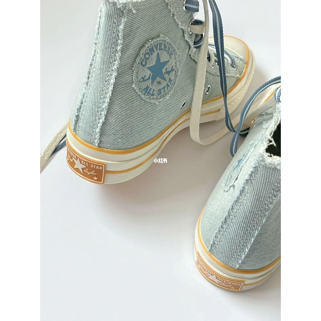 Giày Thể Thao Cổ Cao Vải Denim Converse Unisex Thời Trang Cao Cấp 1555