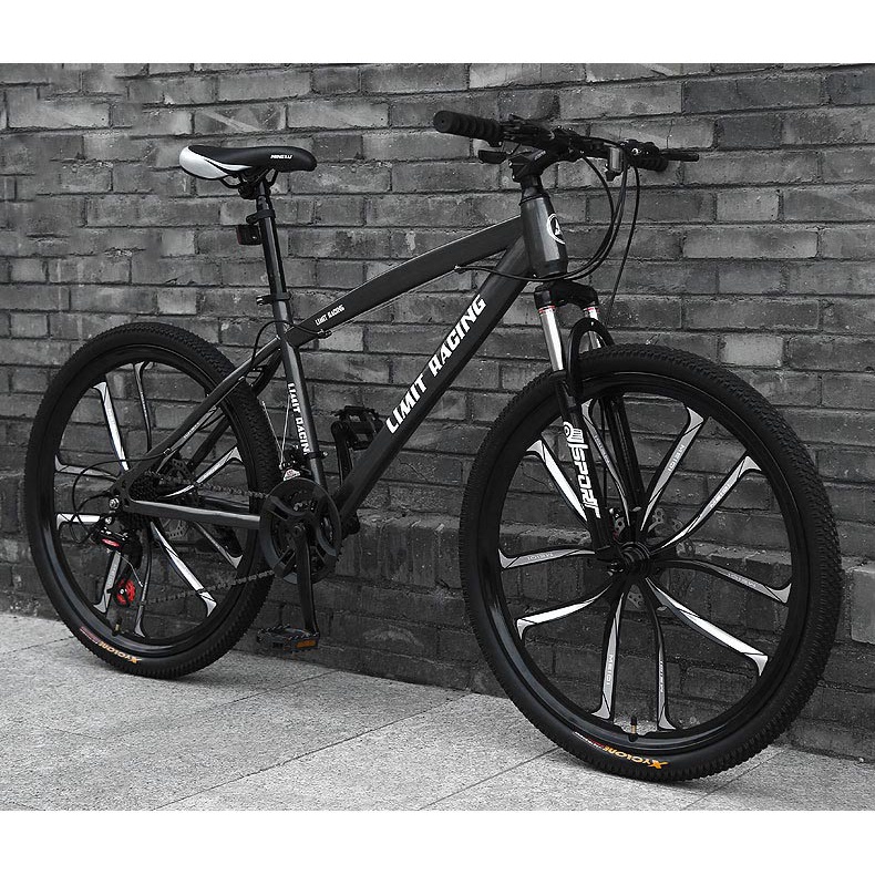 Xe Đạp đua thể thao limit racing chống sốc 21 tốc độ, khung xe thép, phanh đĩa cơ tải trọng tối đa 150kg/17kg