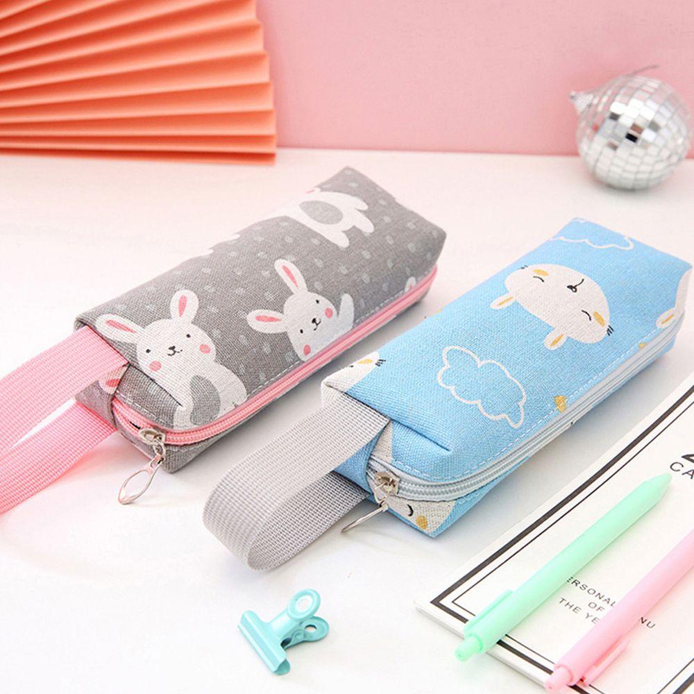 Túi Đựng Bút Bằng Vải Canvas Chống Nước In Họa Tiết AUGUSTINA Dễ Thương Dành Cho Học Sinh