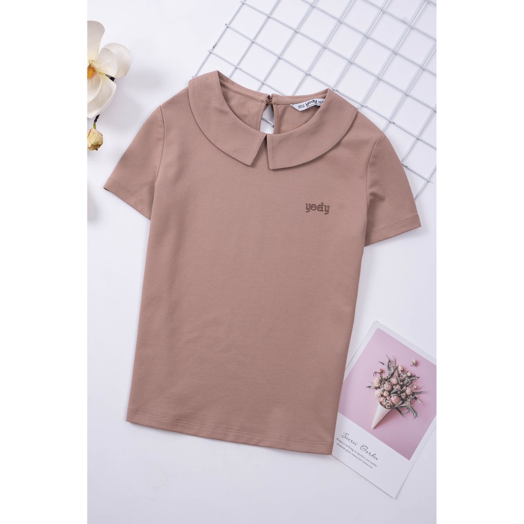 Áo Phông Polo Mắt Chim Cổ Sen  YODY Thiết Kế Thêu Trước Ngực Độc Đáo - Mã: APN3688