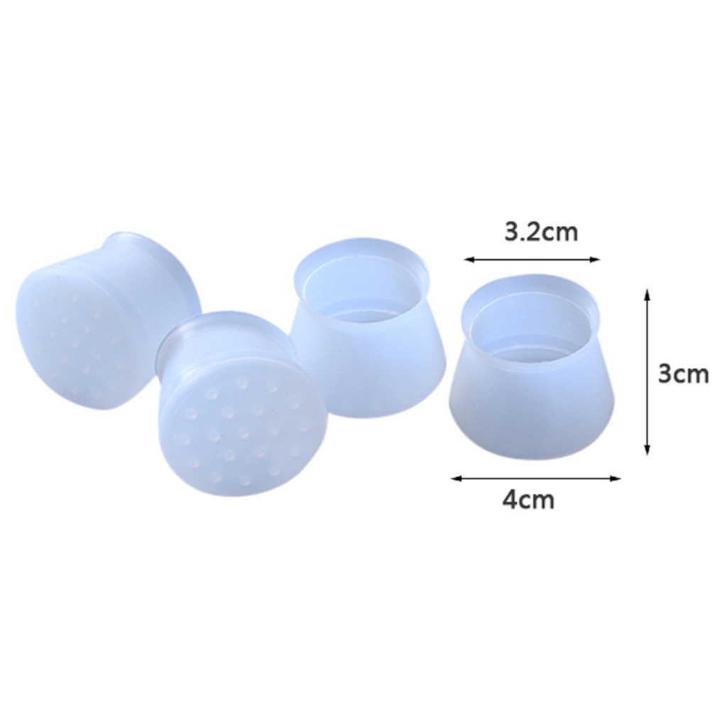 Set 4 vỏ bọc chân bàn ghế bằng silicon chống trượt tiện lợi