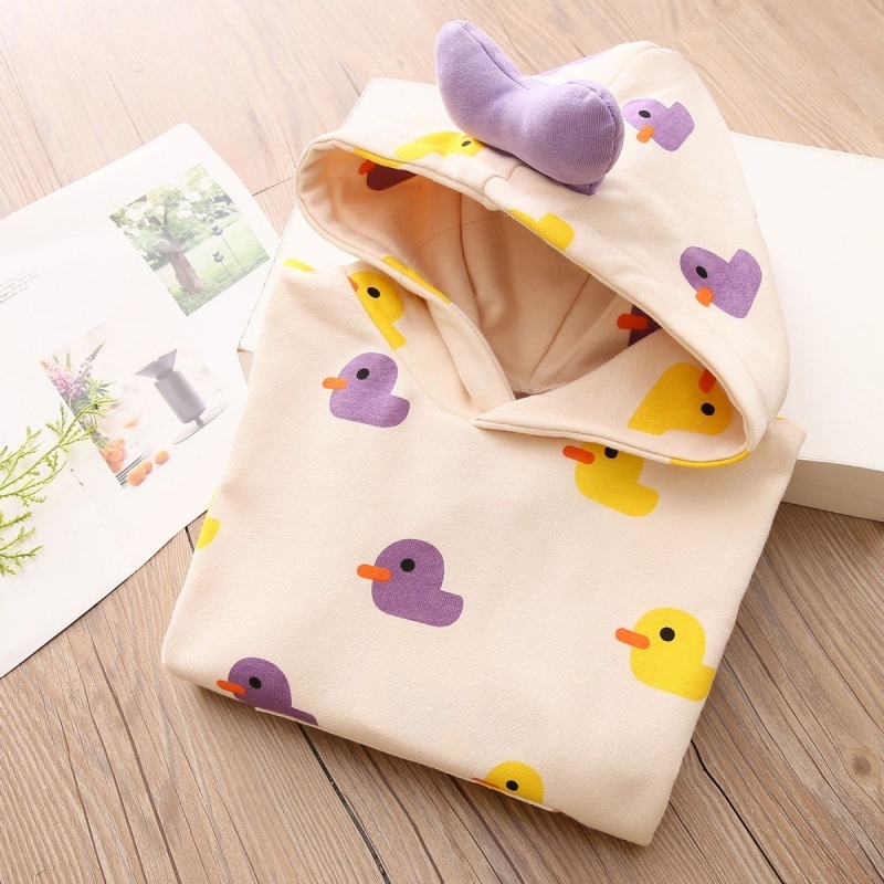 Áo sweater IQ ANGEL tay dài in hoạt hình phong cách phương Tây 2022 sành điệu cho bé gái