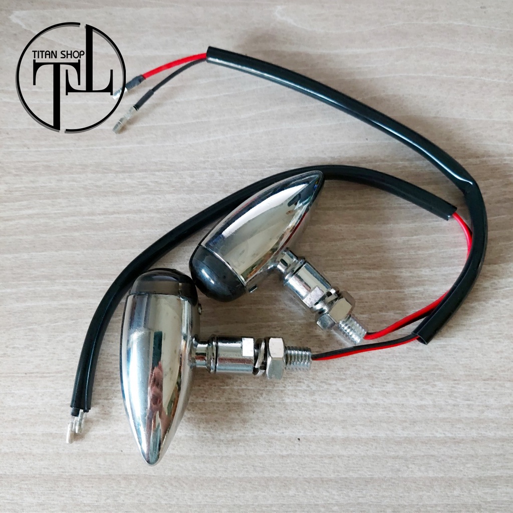 Xi Nhan Hợp Kim Mạ Crome - Mô tô Cafe Racer - Mô tô Classic - Tracker  - Giá 1 Cặp