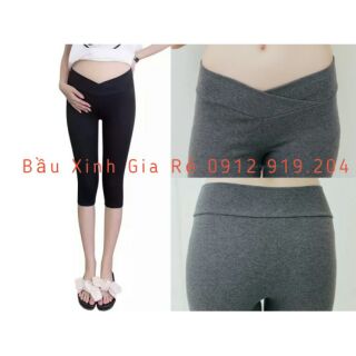 Legging bầu ngố cạp chéo thanh lý 65k còn màu xám