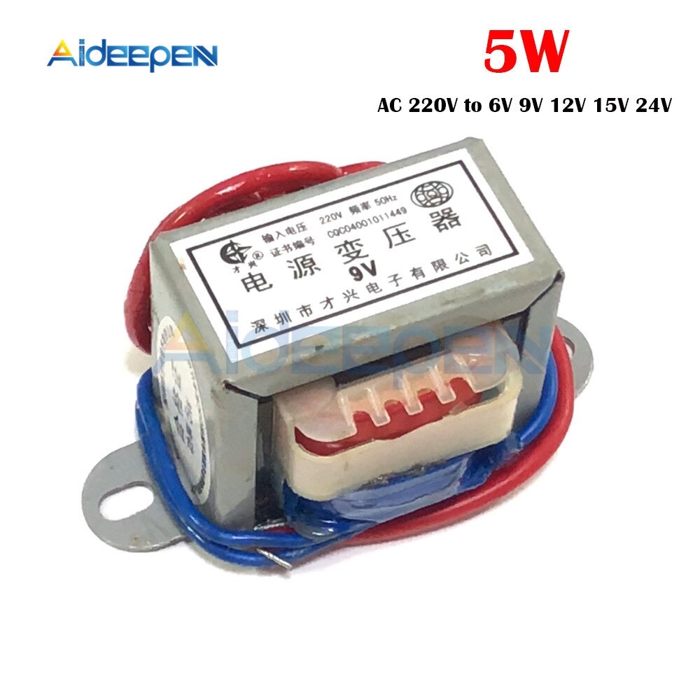 Máy Biến Áp Nguồn Điện 5W AC 220V Sang 6V / 9V / 12V / 15V / 18V / 24V 220V 2 Dòng
