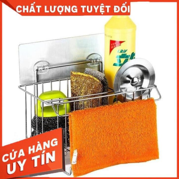 Kệ Khay Inox Đựng Giẻ Rửa Bát Gắn Tường Khay Hứng Nước (Tách Riêng)