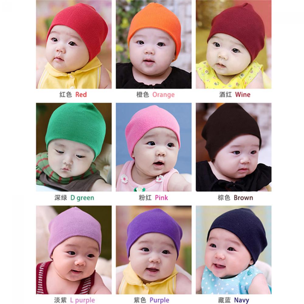 Mũ Beanie Dệt Kim Mềm Mại Nhiều Màu Sắc Giữ Ấm Mùa Đông Cho Bé Trai / Gái