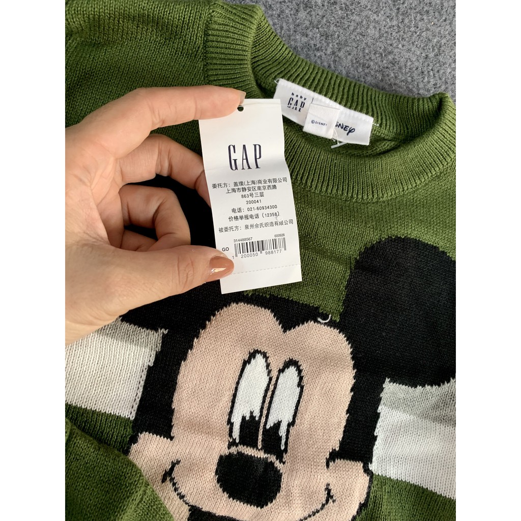 Áo len Ga. p Mickey xanh