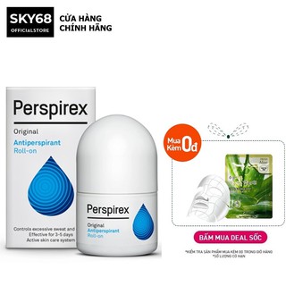 Lăn nách ngăn ngừa hôi nách và ngăn tiết mồ hôi Perspirex Extra-effective Antiperspirant Roll-On 20ml - Original