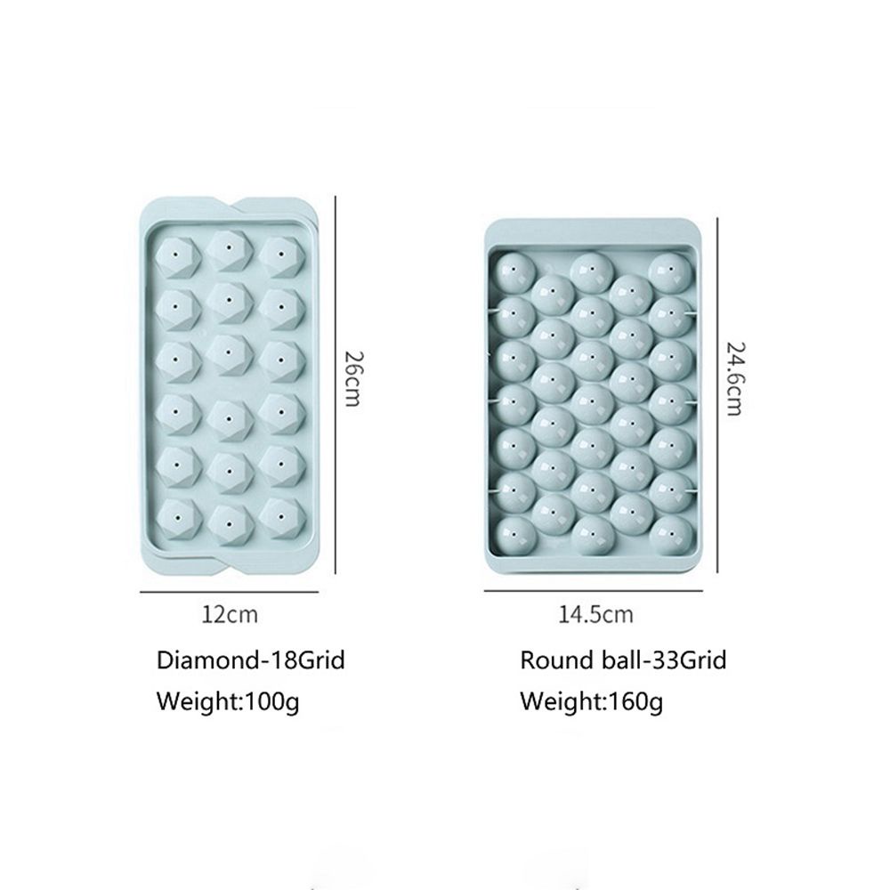 Khuôn làm đá viên / kem bằng nhựa không chứa BPA 18 / 33 ngăn nhiều màu sắc 3D độc đáo