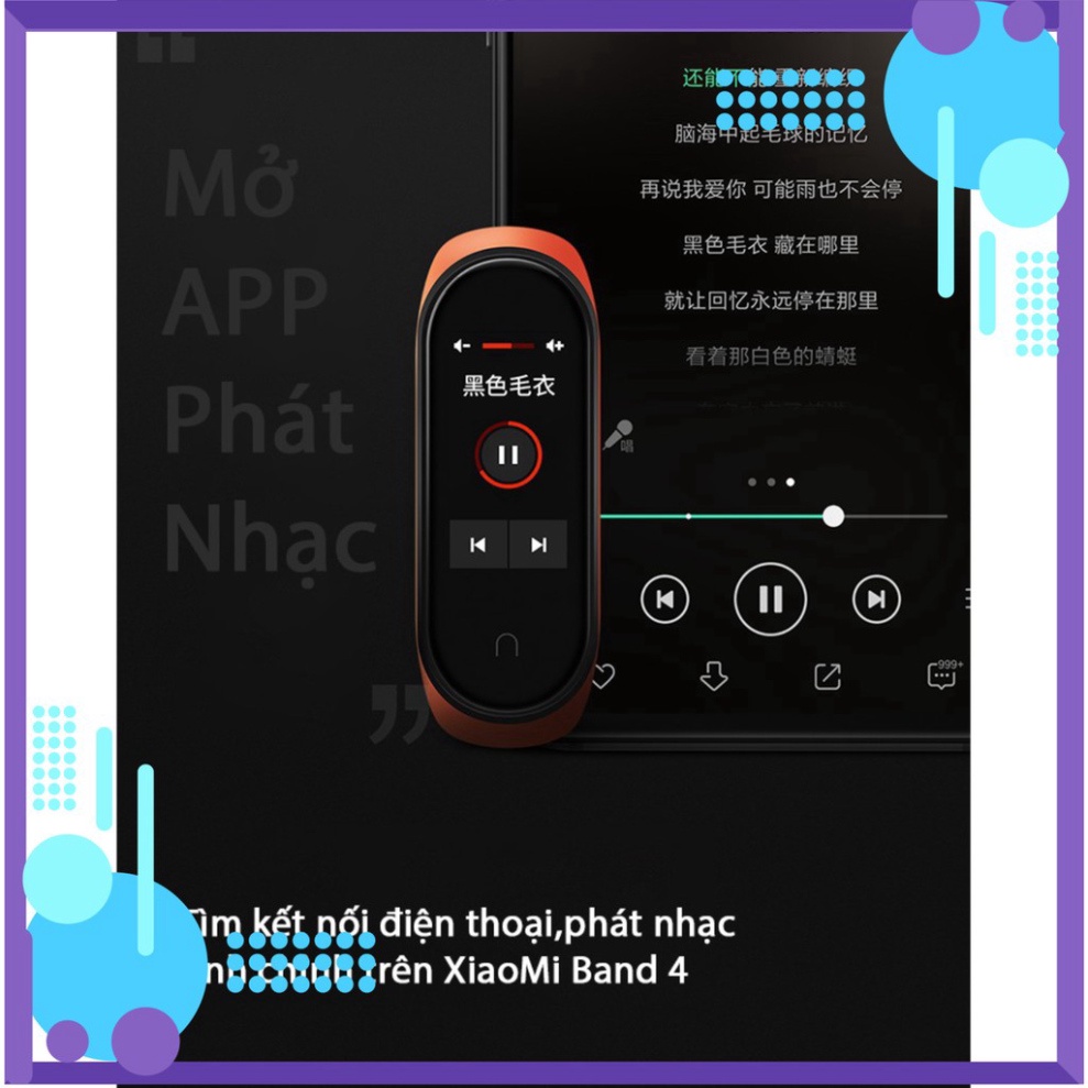 GIẢM GIÁ LỚN # XiaoMi MiBand 4 đồng hồ thông minh band AI Màng hình 7 sắc Đo nhịp tim đo huyết bước chân app tập thể dục