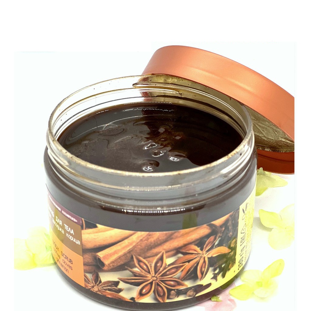 Tẩy da chết quế hồi cafe Bilena Body Scrub Coffee Cloves Cinnamon 380g