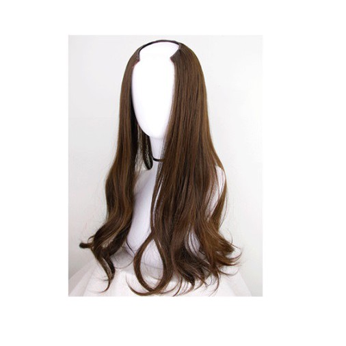 Tóc Giả Nửa Đầu WINA [ Dạng Chữ U ] Form Xoăn Đuôi Nhẹ Dài 60cm TCU-60
