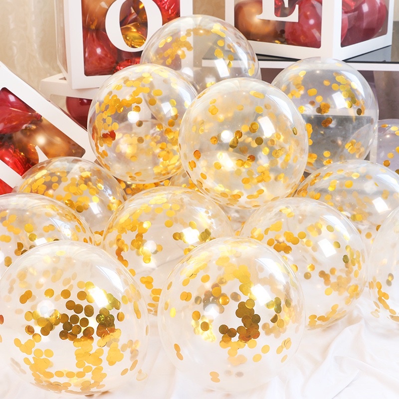 Bóng 12 inch lồng nhũ trang trí tiệc sinh nhật