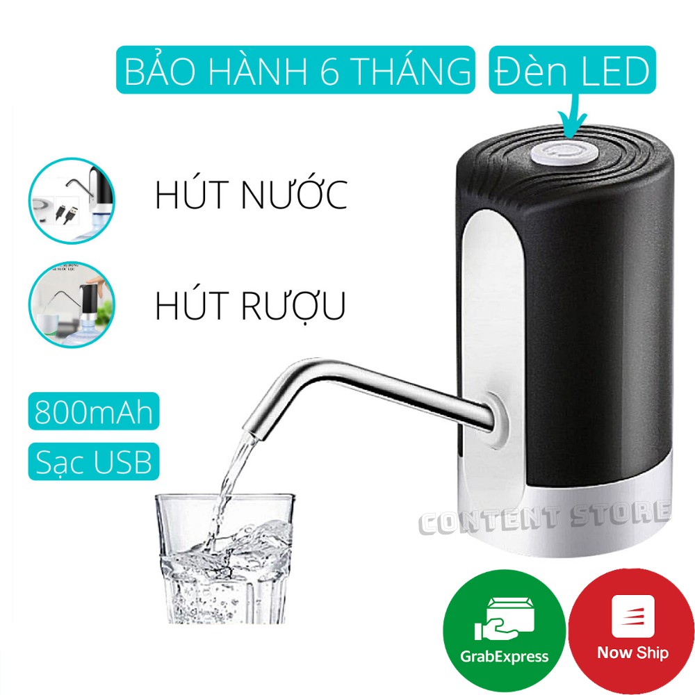 Vòi bơm nước điện tử tự động có sạc USB - Máy hút nước thông minh có đèn led, pin sạc