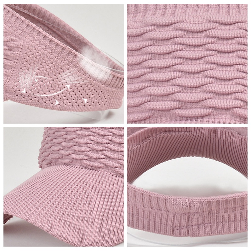 Mũ Lưỡi Trai Thể Thao Màu Trơn Vành Dài Thoáng Khí Thời Trang Mùa Hè Cho Nữ