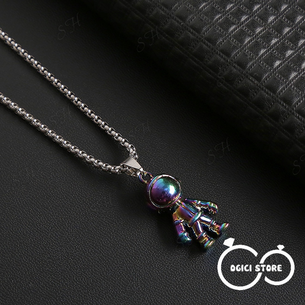 Dây chuyền nam nữ thời trang, Vòng cổ phi hành gia màu sắc phong cách hiphop, Cá tính, Unisex