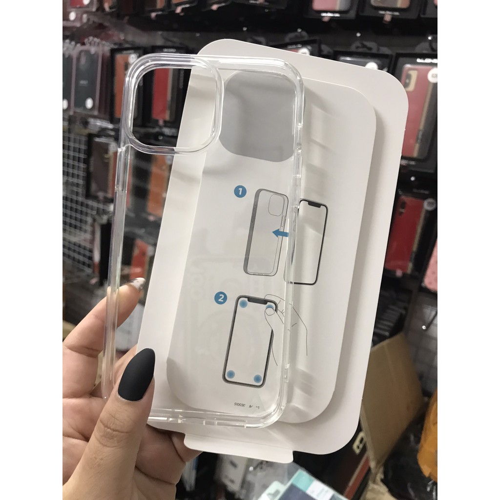CHÍNH HÃNG THANH LÝ Ốp lưng trong suốt Anker cho iP13 pro / max lưng trong kính cứng chống ố viền dẻo bảo vệ máy