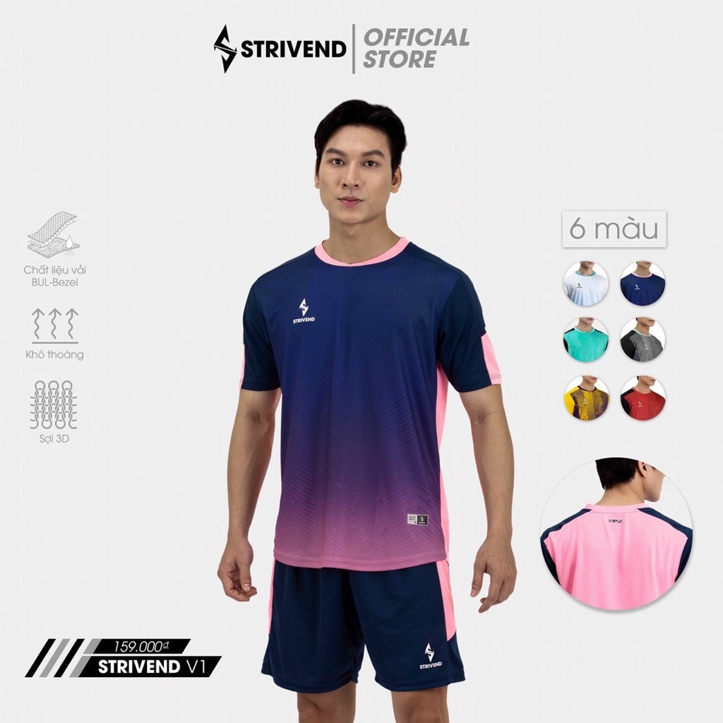 Bộ Quần Áo Bóng Đá Không Logo Bulbal Strivend Chất Liệu Vải Cao Cấp Mềm Mại, Mát Lạnh , Màu Sắc Đa Dạng