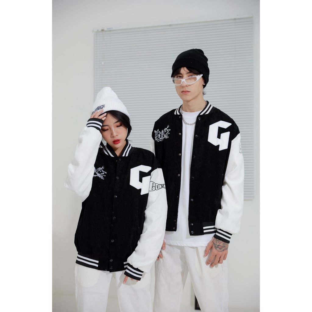 [Mã SKAMFSW175 giảm 10K đơn 50K] [T] Áo Khóac Form Rộng Nhung Tăm Jacket Varsity Graffiti V3