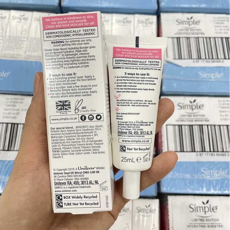 Phiên Bản Giới Hạn ] Kem Dưỡng Ẩm Cấp Nước Simple Little Mix Hydrating Booster Limited Edition 25ml