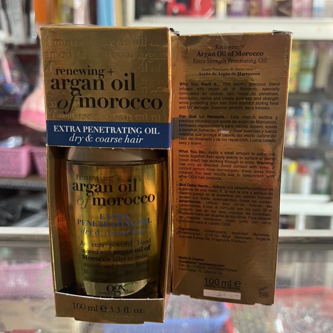 TINH DẦU DƯỠNG TÓC OGX RENEWING ARGAN OIL OF MOROCCO EXTRA PENETRATING OIL  100ML (DRY COARSE HAIR) | Shopee Việt Nam