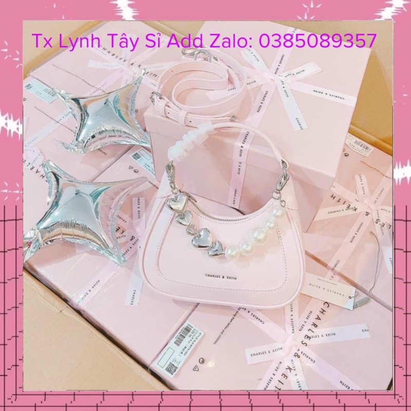 Túi Cầm Tay Nữ  Kèm Giây Ngọc Fullbox. Túi Đeo Chéo Nữ