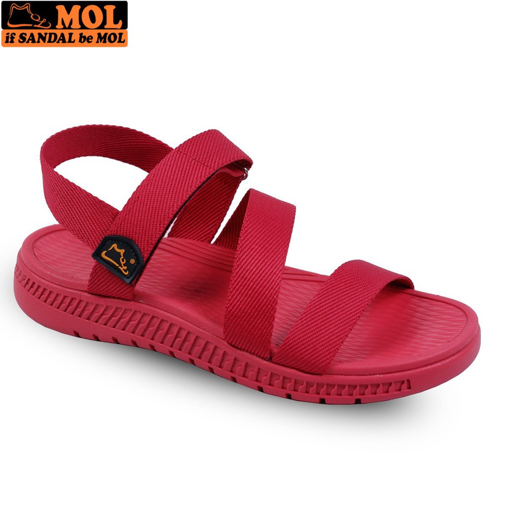 Giày sandal couple nam nữ quai ngang siêu nhẹ có quai hậu cố định cho cặp đôi mang đi học đi biển du lịch hiệu MOL MS2RB