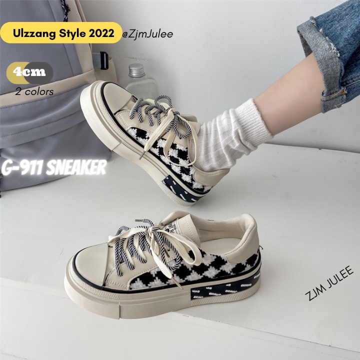 Giày thể thao Sneaker nữ S-QQ18 đế cao êm chân - Giày nữ đẹp 2022