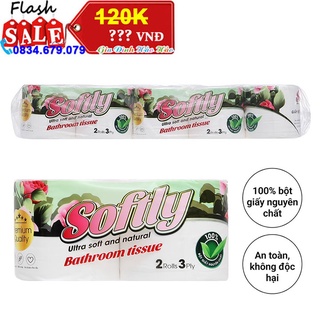 Gvs 10 cuộn giấy vệ sinh softly 3 lớp