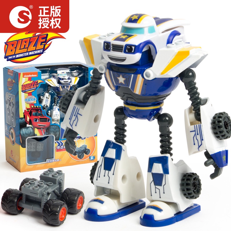 Blaze and the Monster Machine Toys Mô Hình Đồ Chơi Xe Tải Quái Vật Biến Hình Bằng Hợp Kim Có Thể Biến Đổi Cho Bé 4WD
