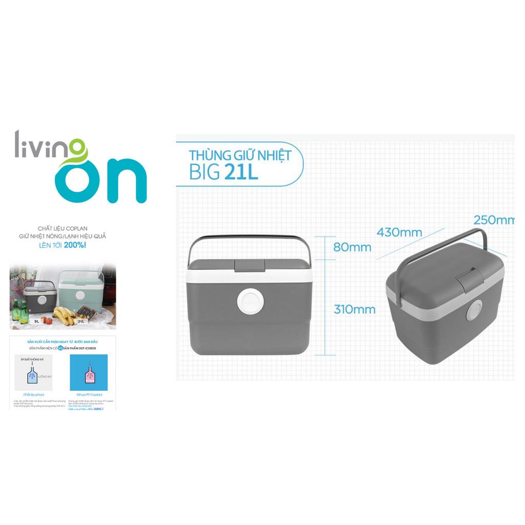 Combo 2 thùng đá 9L &amp; 21L - Ice box 9L &amp; 21L Living on